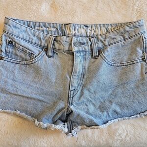 Volcom Women's Light Blue Denim Shorts